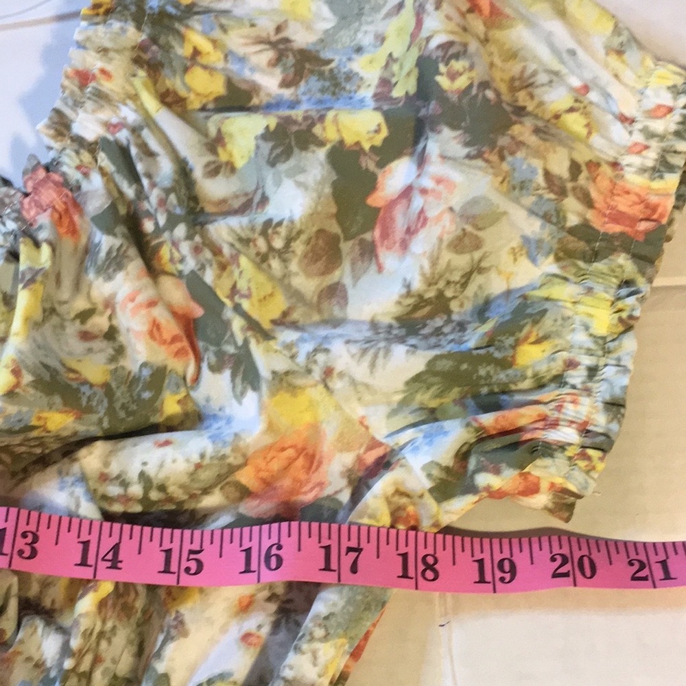 DANIELLE BERNSTEIN 1X Long FULL Floral SUMMER DRESS EMPIRE⚜️WAIST NWOT - Picture 5 of 16